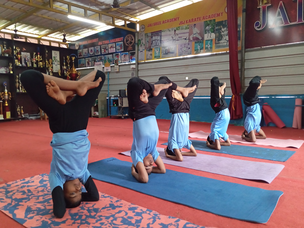Beginner Yoga at JSJ Karate Academy Nagercoil
